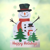 Happy Holiday Snowman Window Cloning Fensteraufkleber (Blatt 3)