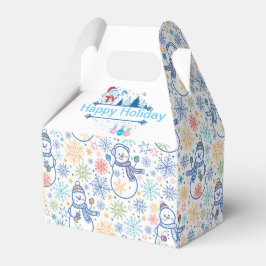 Happy Holiday Snowmen Geschenkschachtel