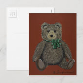 Happy Holiday Teddy Feiertagspostkarte (Vorne/Hinten)
