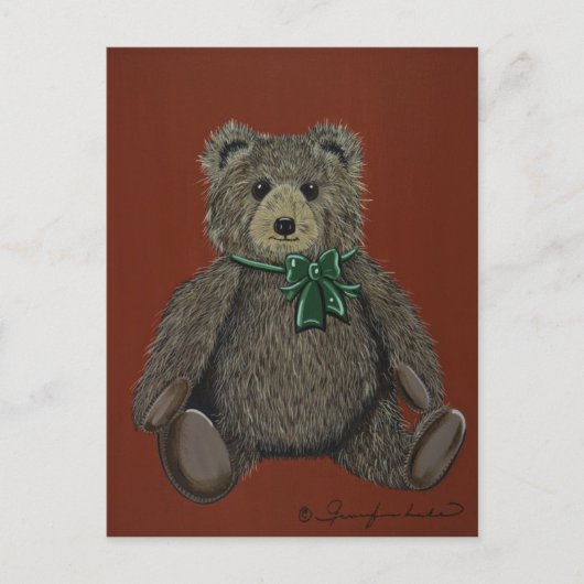Happy Holiday Teddy Feiertagspostkarte (Vorderseite)