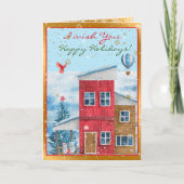 Happy Holiday Time Customize Feiertagskarte (Vorderseite)