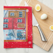 Happy Holiday Time Customize Geschirrtuch (Viertel Falte)