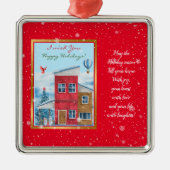 Happy Holiday Time Customize Ornament Aus Metall (Vorne)