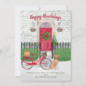 Happy Holiday Vizsla Bicycle Red Door (Vorderseite)