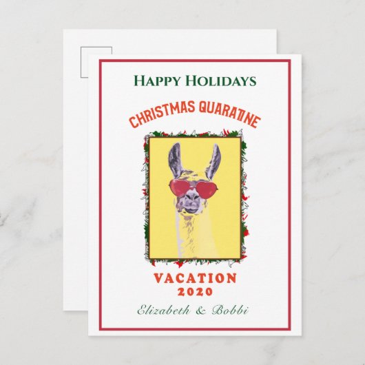 Happy Holiday Weihnachten Wasserfarben Spaß Custom (Vorne/Hinten)