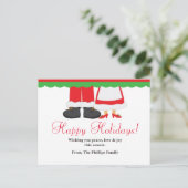 Happy Holiday Weihnachten Weihnachtsmann & Frau Po (Stehend Vorderseite)