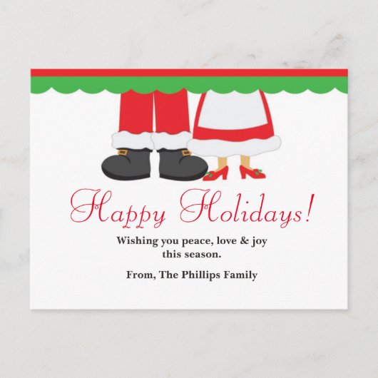 Happy Holiday Weihnachten Weihnachtsmann & Frau Po (Vorderseite)