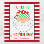 Happy Holiday Weihnachten Wein Labels Weinetikett (Einzelnes Label)