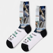 Happy Holiday Weihnachts Foto Collage Individuelle Socken (Linkes Detail)