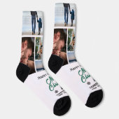Happy Holiday Weihnachts Foto Collage Individuelle Socken (Rechts)