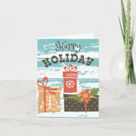 Happy Holiday Weihnachtsgeschenke Feiertagskarte