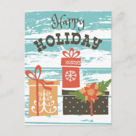 Happy Holiday Weihnachtsgeschenke Feiertagspostkarte