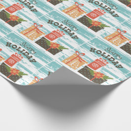 Happy Holiday Weihnachtsgeschenke Geschenkpapier