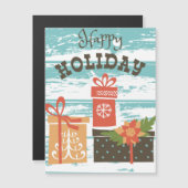 Happy Holiday Weihnachtsgeschenke Magnetkarte (Vorne/Hinten)