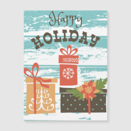 Happy Holiday Weihnachtsgeschenke Magnetkarte