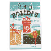 Happy Holiday Weihnachtsgeschenke Mittlere Geschenktüte (Vorderseite)