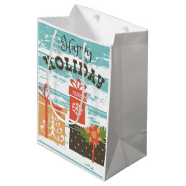 Happy Holiday Weihnachtsgeschenke Mittlere Geschenktüte