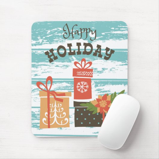 Happy Holiday Weihnachtsgeschenke Mousepad (Mit Mouse)