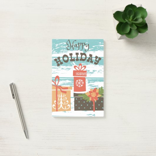 Happy Holiday Weihnachtsgeschenke Post-it Klebezettel (Büro)