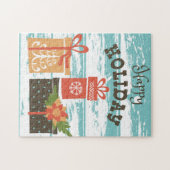Happy Holiday Weihnachtsgeschenke Puzzle (Horizontal)