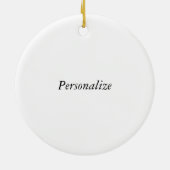 Happy Holiday Weihnachtskranz Keramik Ornament (Hinten)