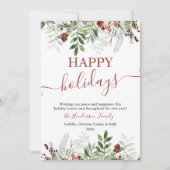 Happy Holiday Winter Forest Weihnachts-Einladung Einladung (Vorderseite)