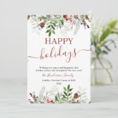 Happy Holiday Winter Forest Weihnachts-Einladung Einladung (Stehend Vorderseite)