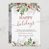 Happy Holiday Winter Forest Weihnachts-Einladung Einladung (Vorne/Hinten)