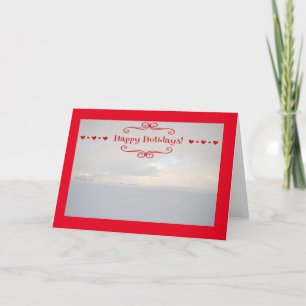 Happy Holiday Winter Landschaft Feiertagskarte
