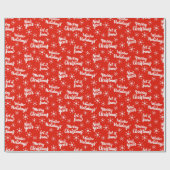 Happy Holiday Wishes Wrapping Paper Geschenkpapier (Flach)