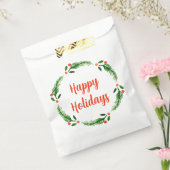 Happy Holiday Wreath Favor Bags Geschenktütchen (Versiegelt)