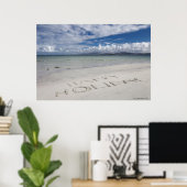 Happy Holiday Written On Eilogarry Beach Poster (Heimbüro)