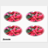 Happy Holidays 楕円形シール Ovaler Aufkleber (Blatt)