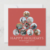 Happy Holidays 10 Foto Rotes Elfenbein
