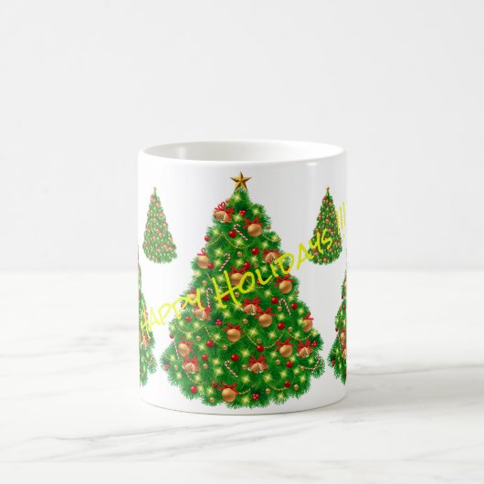 Happy Holidays 1 Kaffeetasse (Mittel)