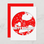 Happy Holidays 2016 Weihnachtsmann Postkarte (Vorne/Hinten)
