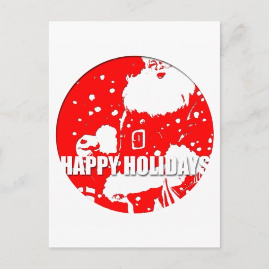 Happy Holidays 2016 Weihnachtsmann Postkarte (Vorderseite)