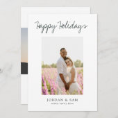 Happy Holidays 2-Foto Feiertagskarte (Vorne/Hinten)