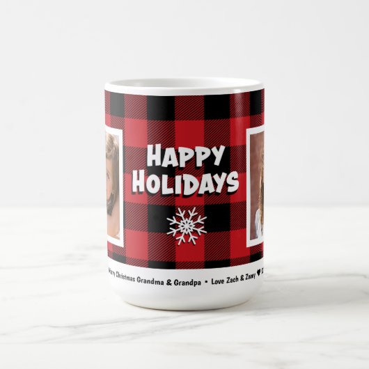 Happy Holidays 2 Foto Kaffee Tasse (Mittel)