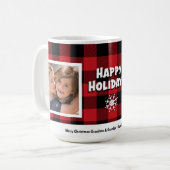 Happy Holidays 2 Foto Kaffee Tasse (Vorderseite Links)