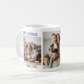 Happy Holidays 3 Family Fotos Weihnachten Kaffeetasse (Vorderseite Links)