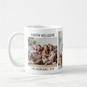 Happy Holidays 3 Family Fotos Weihnachten Kaffeetasse (Links)