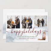 Happy Holidays 3 Foto Collage Fox Weihnachten (Vorne/Hinten)