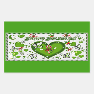 Happy Holiday's#3_ Rechteckiger Aufkleber