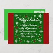 Happy Holidays#4_ Feiertagspostkarte (Vorne/Hinten)