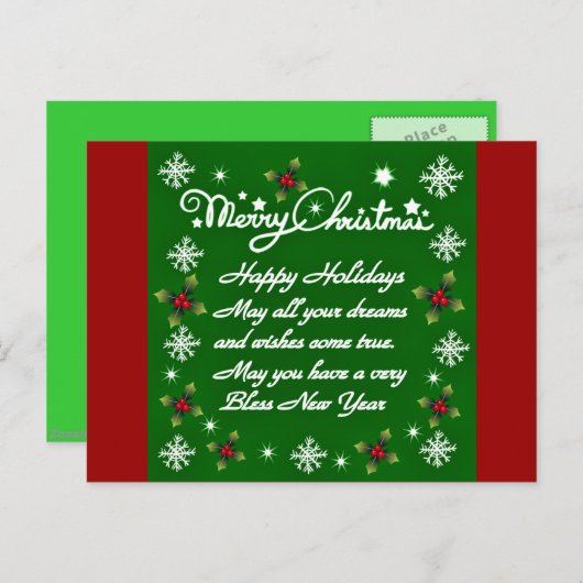 Happy Holidays#4_ Feiertagspostkarte (Vorne/Hinten)