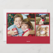 Happy Holidays 4 Foto Script Feiertagskarte (Rückseite)