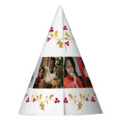 Happy Holidays 5 Fotos heilig und beeren weiß Partyhütchen (Rückseite)