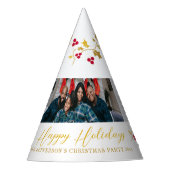 Happy Holidays 5 Fotos heilig und beeren weiß Partyhütchen (Vorderseite)