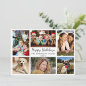 Happy Holidays 6 Foto Collage Weihnachten (Stehend Vorderseite)